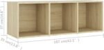 TV Stand for 50” TVs, Media Console with 3 Storage Cabinets & Open Shelving, Engineered Wood Brown - Image 7