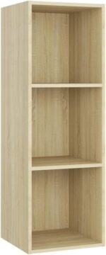 TV Stand for 50” TVs, Media Console with 3 Storage Cabinets & Open Shelving, Engineered Wood Brown - Image 9
