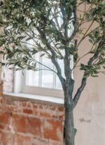 Artificial Olive Tree, 10 ft (305 cm) Tall, Silk Foliage, Green, Adjustable Branches, Cement Base, Indoor/Outdoor Décor - Image 7