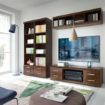 Wide TV Cabinet/Stand, 140 × 45.3 × 44 cm, 4 Drawers, Laminate Wood-Composite, Dark Mahogany Finish, for TVs up to 65” - Image 4