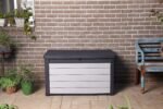 Denali 100 Gallon Resin Large Deck Box – Grey / Black - Image 2
