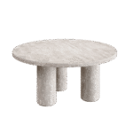 Casoli Travertine Coffee Table, White - Image 2