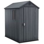 Keter 4×6 Darwin Heavy Duty Plastic Garden Shed – Grey