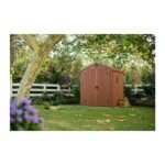Keter 6×6 Darwin Heavy Duty Plastic Garden Shed – Brown - Image 2
