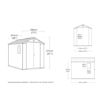 Keter 6×8 Darwin Heavy Duty Plastic Garden Shed – Green - Image 8