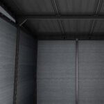 Keter 9×7.5 Newton Plus Side Entry Plastic Shed – Dark Grey - Image 3