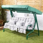 Alfresia Roma 3 Seater Garden Swing Seat | Classic Cushions - Image 14