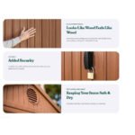 Keter 4×6 Darwin Heavy Duty Plastic Garden Shed – Brown - Image 9