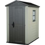 Keter 4×6 Factor Heavy Duty Plastic Garden Shed – Beige