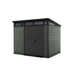 Keter 9x 7 Cortina Heavy Duty Plastic Pent Shed – Green