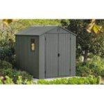 Keter 6×8 Darwin Heavy Duty Plastic Garden Shed – Green - Image 2