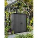 Keter 4×2 Cortina Alto Heavy Duty Vertical Plastic Garden Shed with Shelves - Image 4